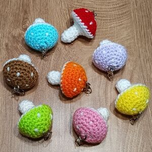 Handmade Mushroom Bag Charm / Keychain